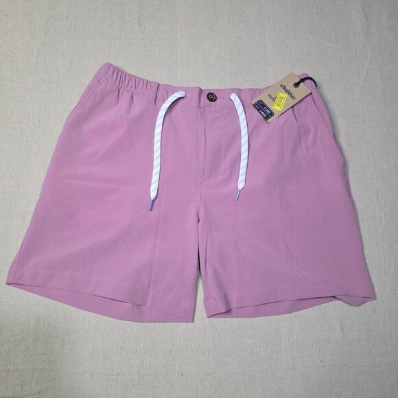 Chubbies Shorts Mens XLarge Pink 6 In. Inseam Elastic Waist Drawstring Chino NWT - Picture 1 of 8